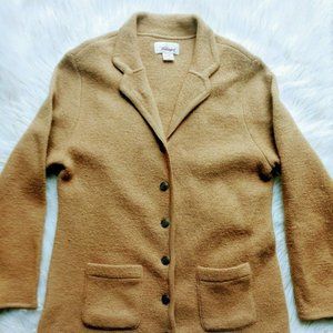 Worthington Tan 100% Wool Button Cardigan Sweater